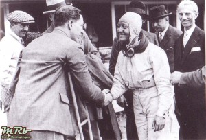 Being congratulated by Jean Bugatti